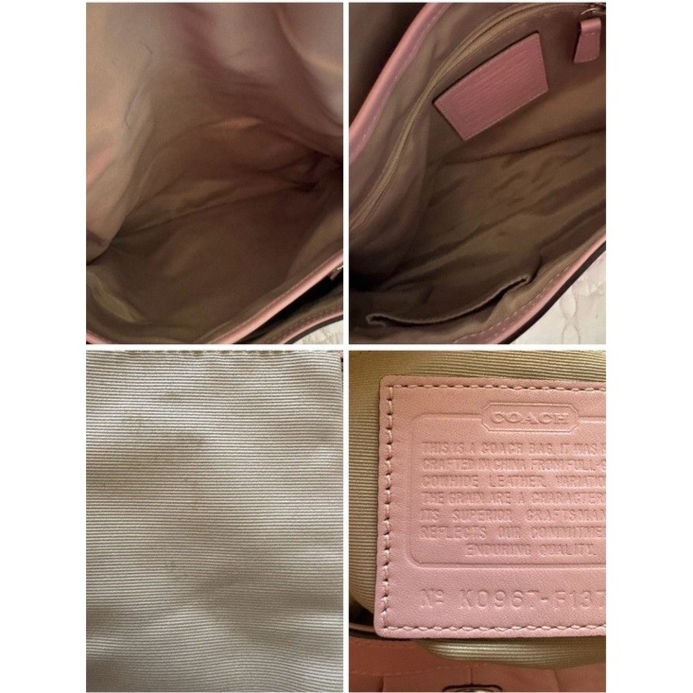 Coach Baby Pink Y2K Soho Pleated Flap Shoulder Bag Silver Hardware - Picture 7 of 15